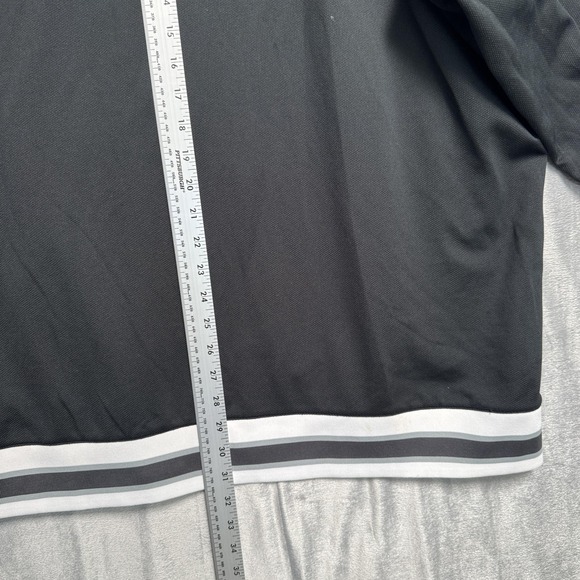 Nike Air Track Jacket Mens 3XL Black Full Zip Striped Rib Collar Cuffs Piping - Picture 9 of 12